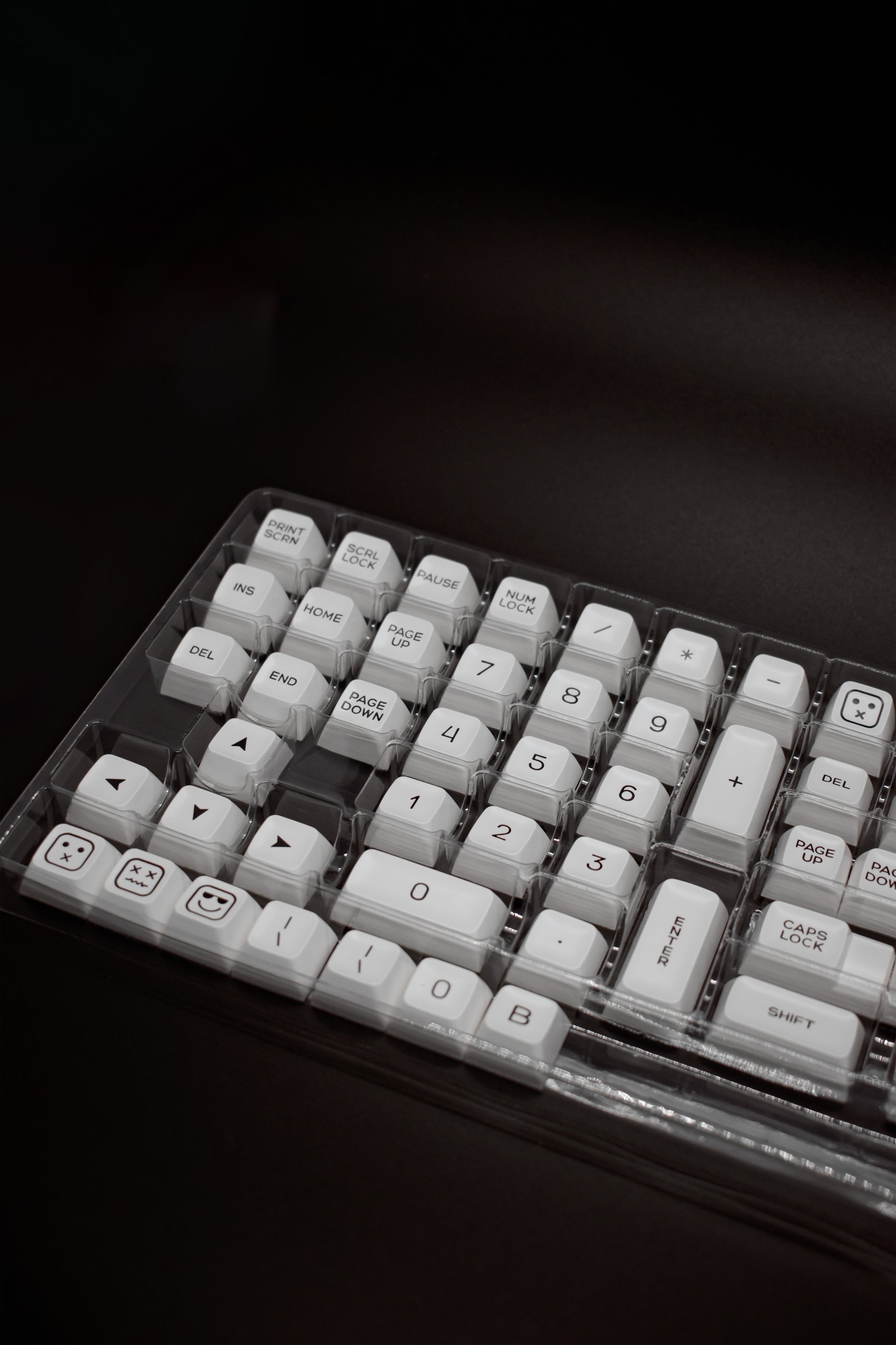 Black on White SA Profile Keycaps Капачки за Механична Клавиатура - TypeHero