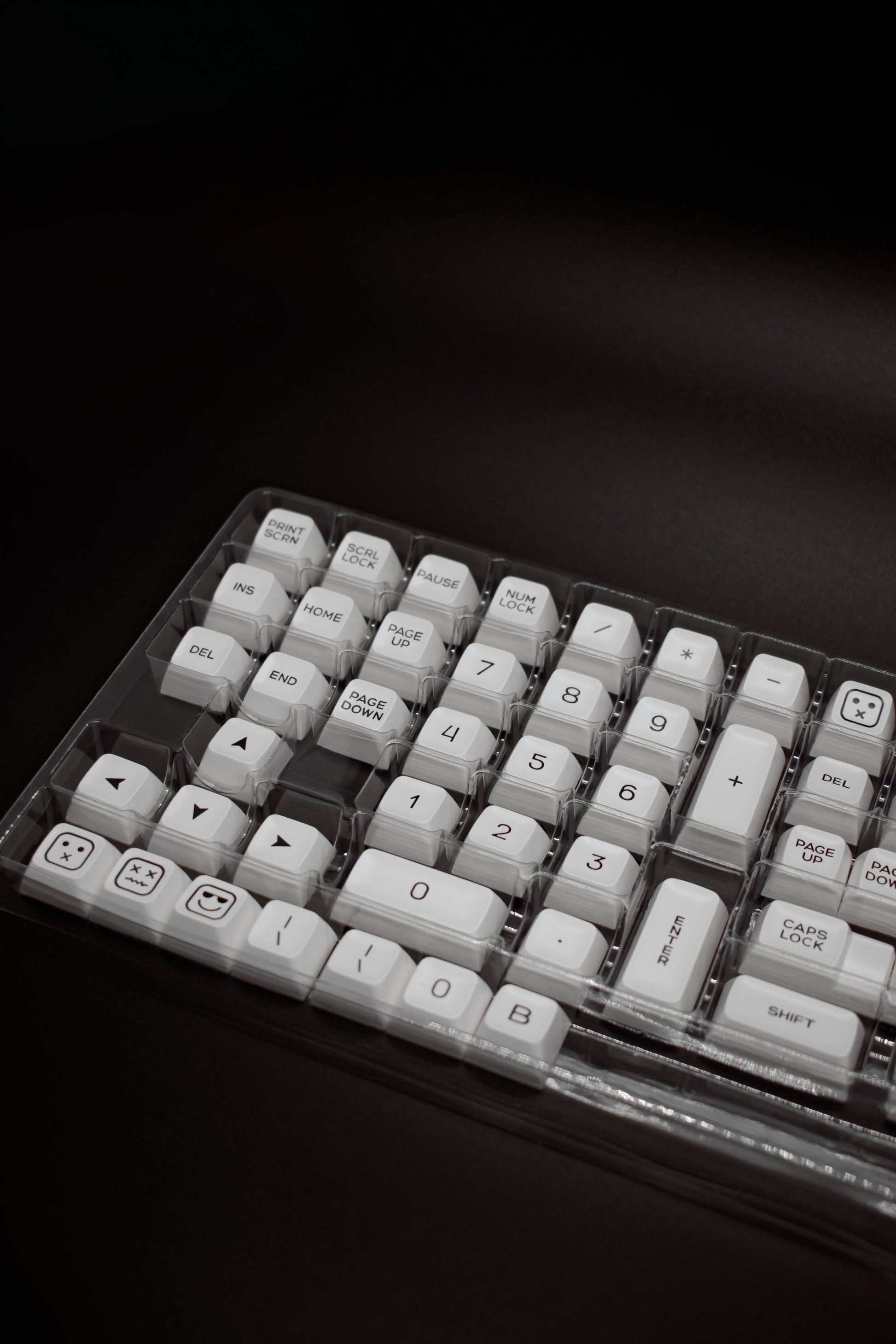 Black on White SA Profile Keycaps Капачки за Механична Клавиатура - TypeHero
