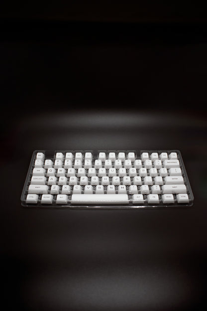 Black on White SA Profile Keycaps Капачки за Механична Клавиатура - TypeHero