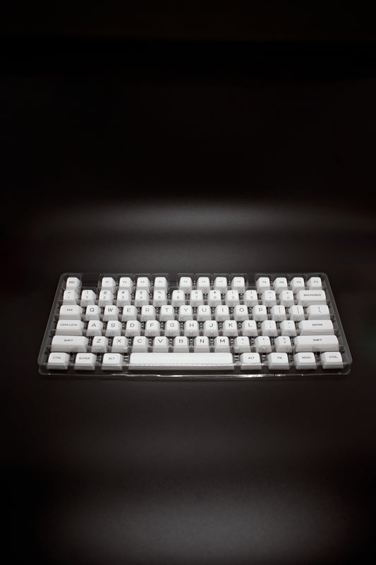 Black on White SA Profile Keycaps Капачки за Механична Клавиатура - TypeHero