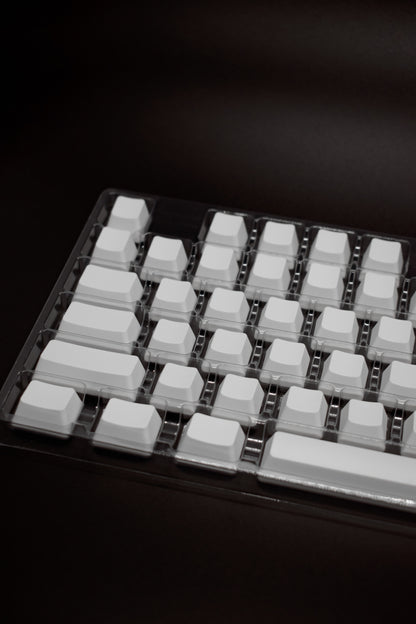Капачки Без Надписи 125 броя Cherry / OEM Profile PBT Blank Keycap Set White Black - TypeHero