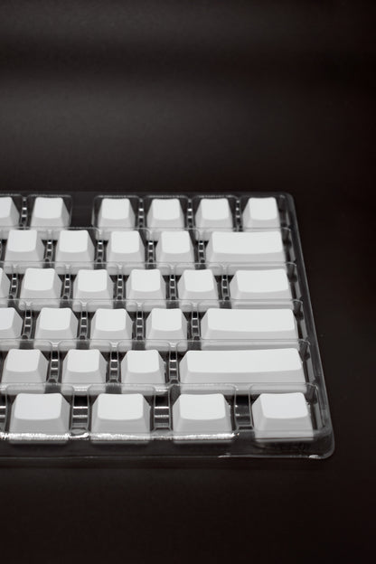 Капачки Без Надписи 125 броя Cherry / OEM Profile PBT Blank Keycap Set White Black - TypeHero