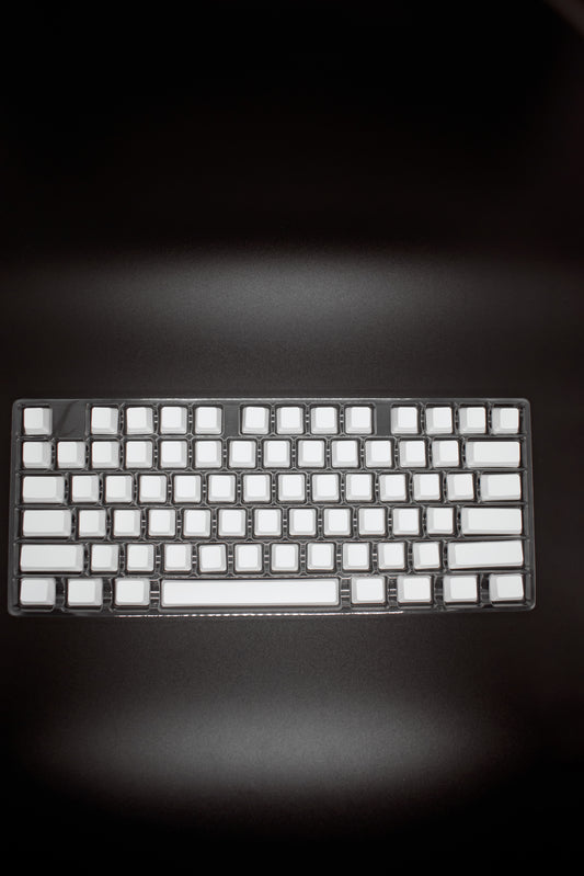 Капачки Без Надписи 125 броя Cherry / OEM Profile PBT Blank Keycap Set White Black - TypeHero
