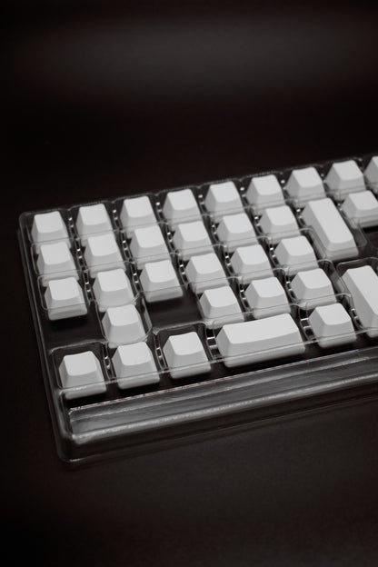 Капачки Без Надписи 125 броя Cherry / OEM Profile PBT Blank Keycap Set White Black - TypeHero