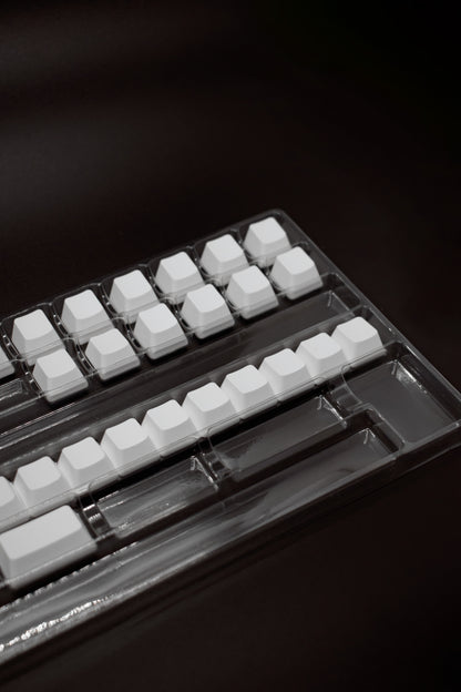Капачки Без Надписи 125 броя Cherry / OEM Profile PBT Blank Keycap Set White Black - TypeHero