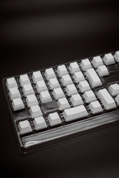 Капачки Без Надписи 125 броя Cherry / OEM Profile PBT Blank Keycap Set White Black - TypeHero