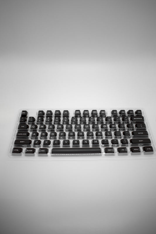 White on Black SA Profile Keycaps Капачки за Механична Клавиатура - TypeHero