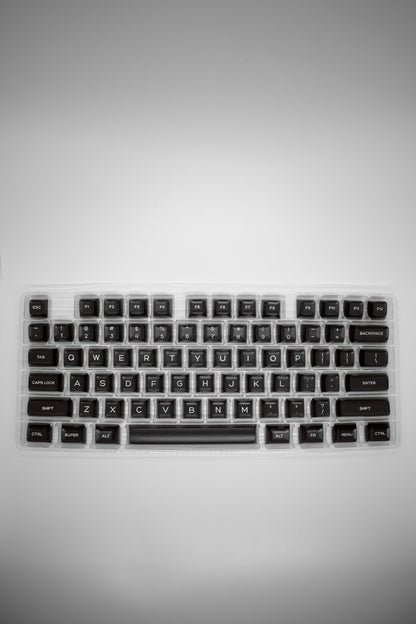 White on Black SA Profile Keycaps Капачки за Механична Клавиатура - TypeHero