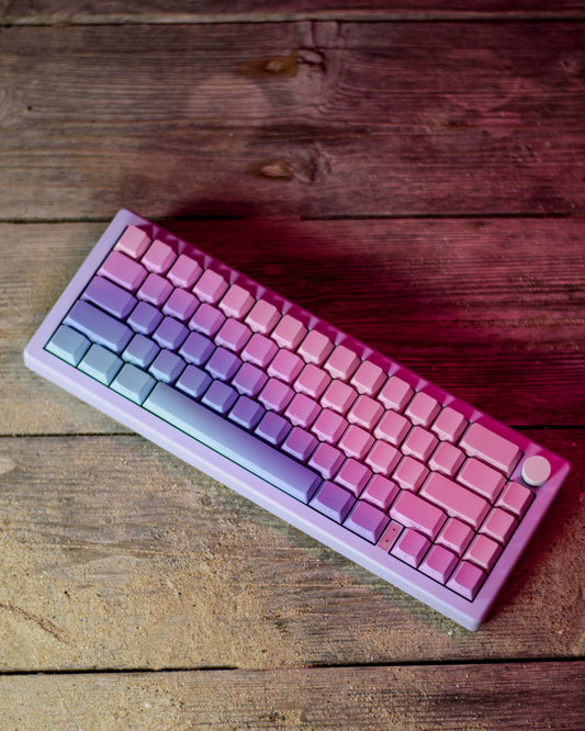 Pastel Gradient PBT Side Print DoubleShot Keycaps 124 броя Капачки за Механична Клавиатура със Страничен Принт Пастелени Цветове - TypeHero
