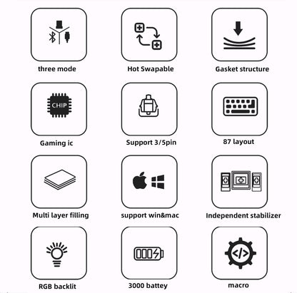GMK87-L Barebones Mechanical Keyboard Безжична Механична Клавиатура (Само Основа) - TypeHero