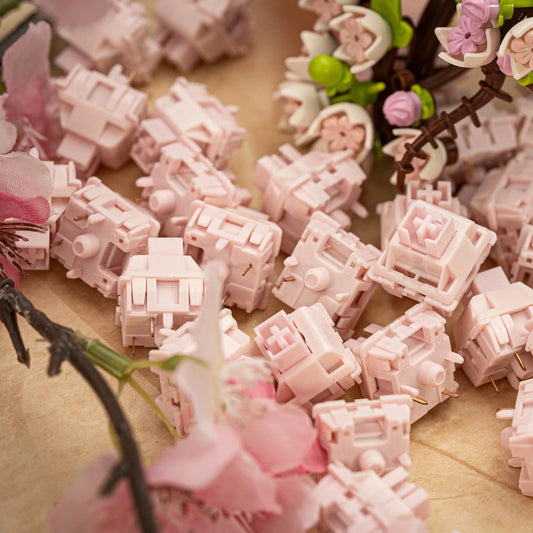 Huano Sakura Switches Linear Линейни Суичове за Механична Клавиатура (10 броя) - TypeHero