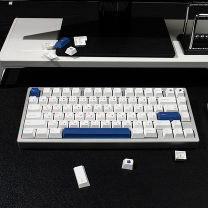 Pink and Blue White PBT Keycaps Cherry Profile - TypeHero