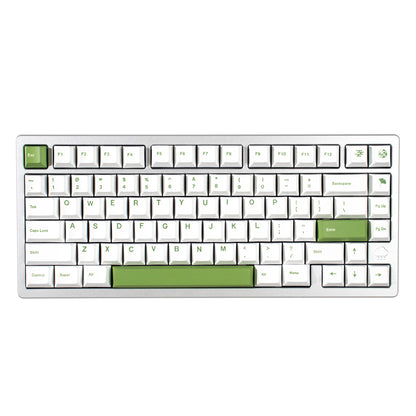 White and Green PBT Dye Sub Keycaps Cherry Profile - TypeHero