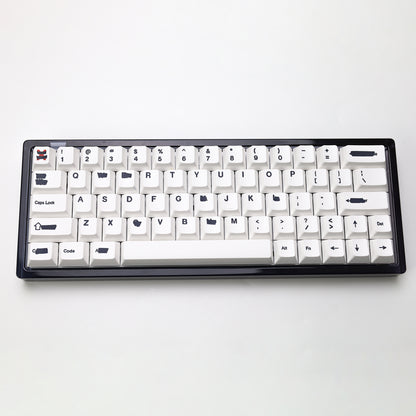 Redacted White / Black PBT Keycaps Doubleshot – 140 Броя