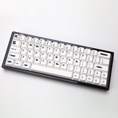 Redacted White / Black PBT Keycaps Doubleshot – 140 Броя