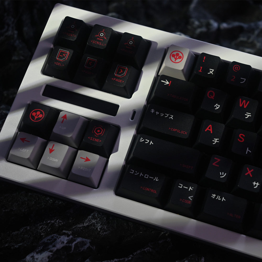Dark Cyberpunk PBT Keycaps Cherry Profile