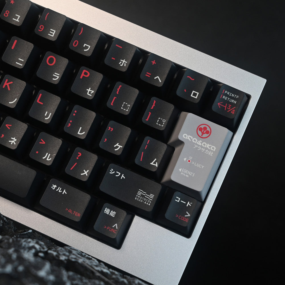 Dark Cyberpunk PBT Keycaps Cherry Profile