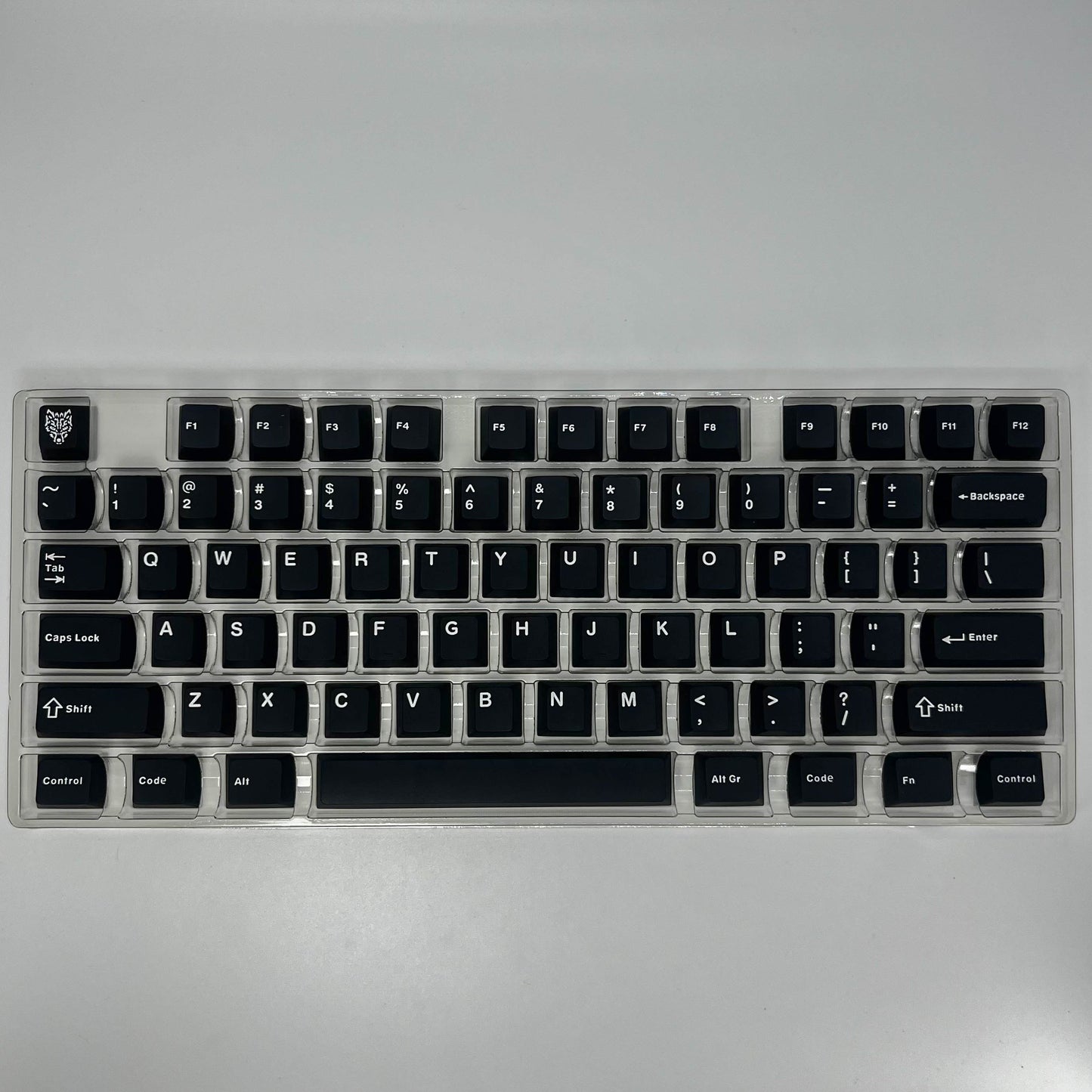 White on Black PBT Doubleshot Капачки за Механична Клавиатура, Cherry profile