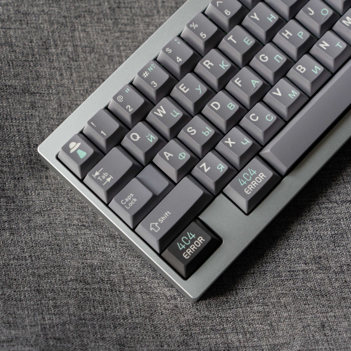 404 Error Keycaps Gray Black ANSI ISO