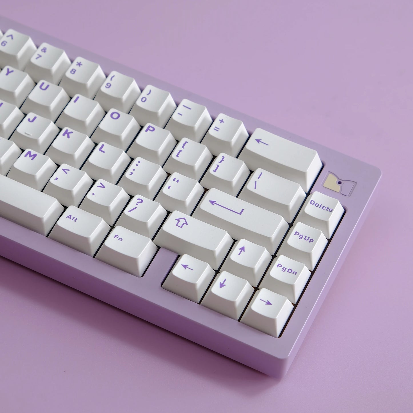 Purple on White ABS Doubleshot Cherry Keycaps