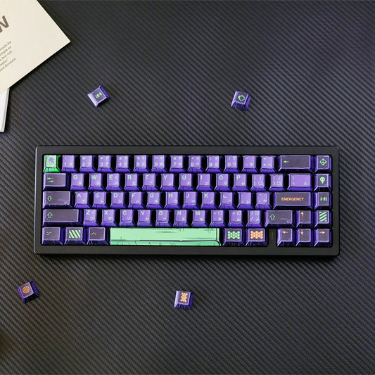 Purple Comix PBT Keycaps EVA Style Капачки за Механична Клавиатура