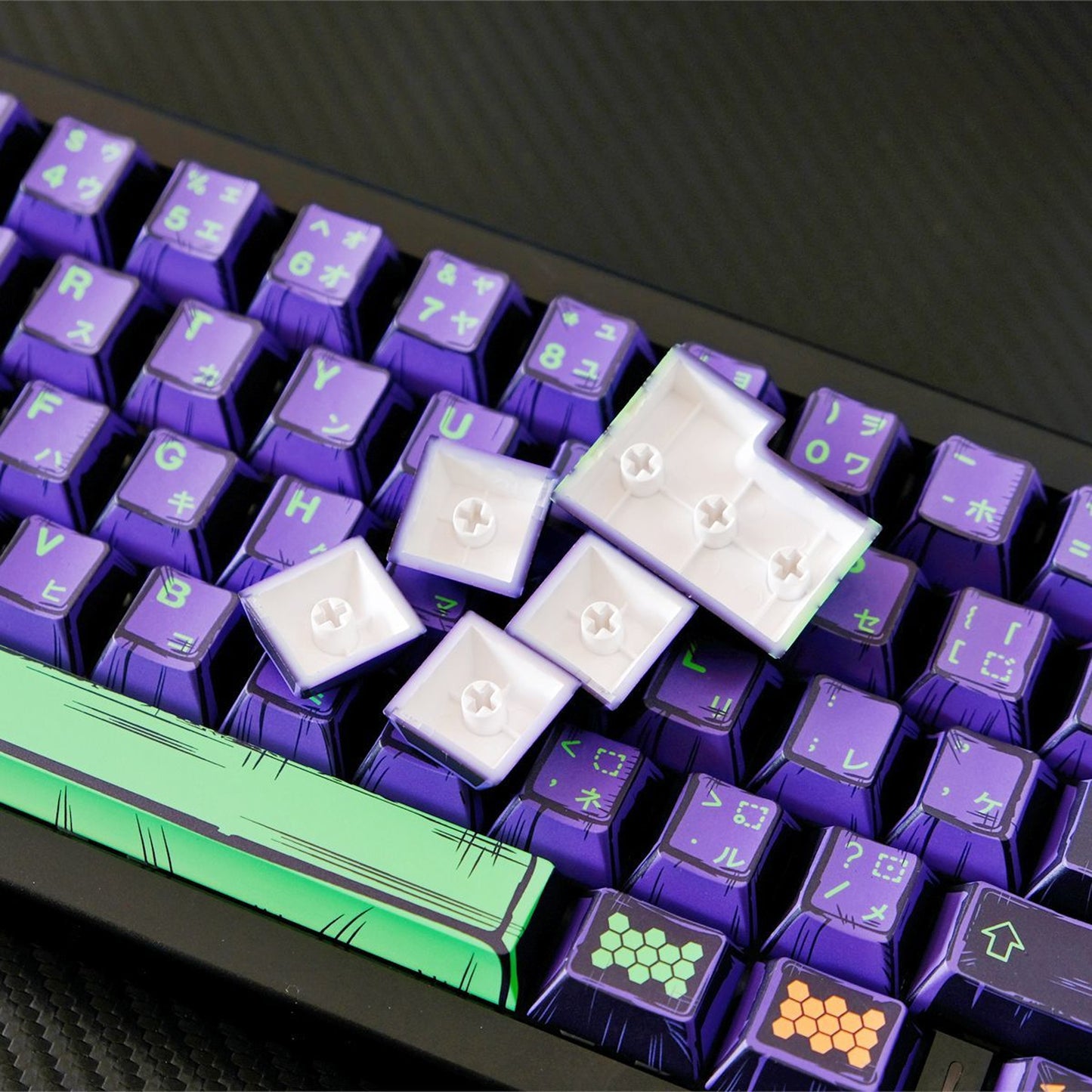 Purple Comix PBT Keycaps EVA Style Капачки за Механична Клавиатура