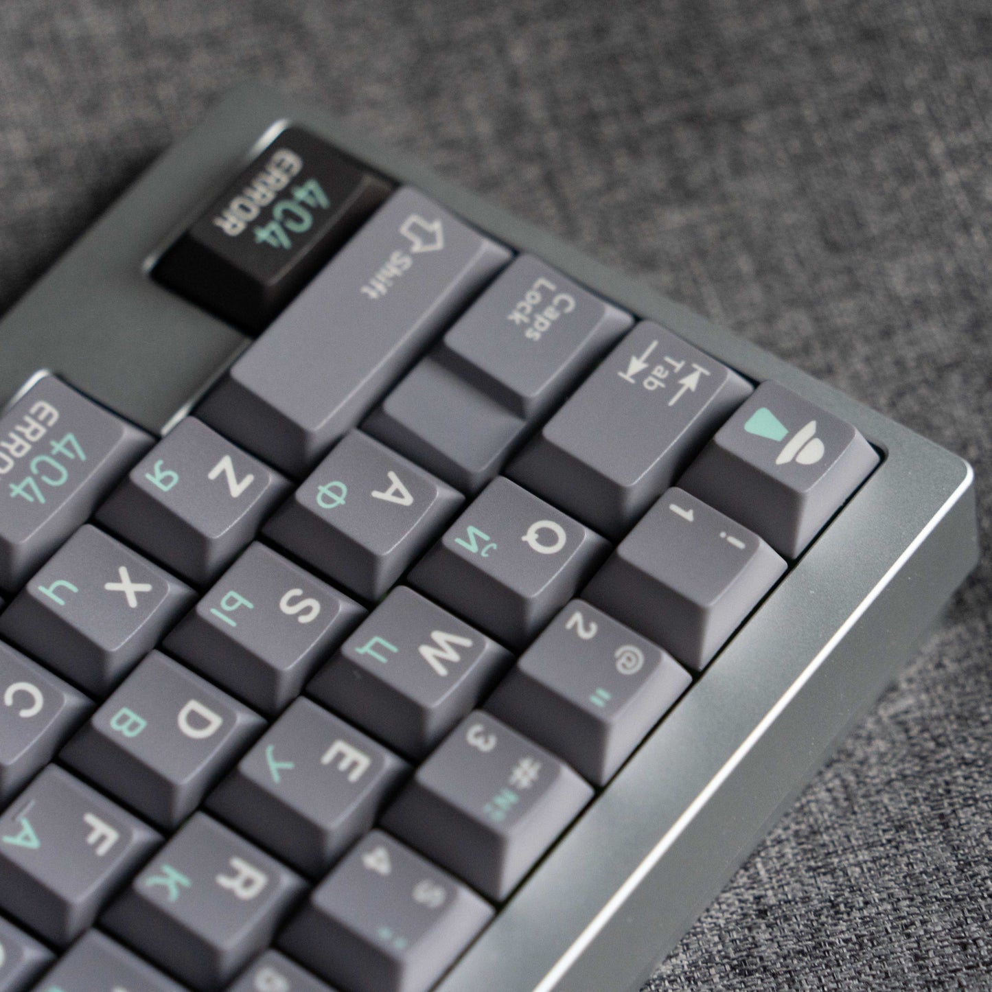 404 Error Keycaps Gray Black ANSI ISO