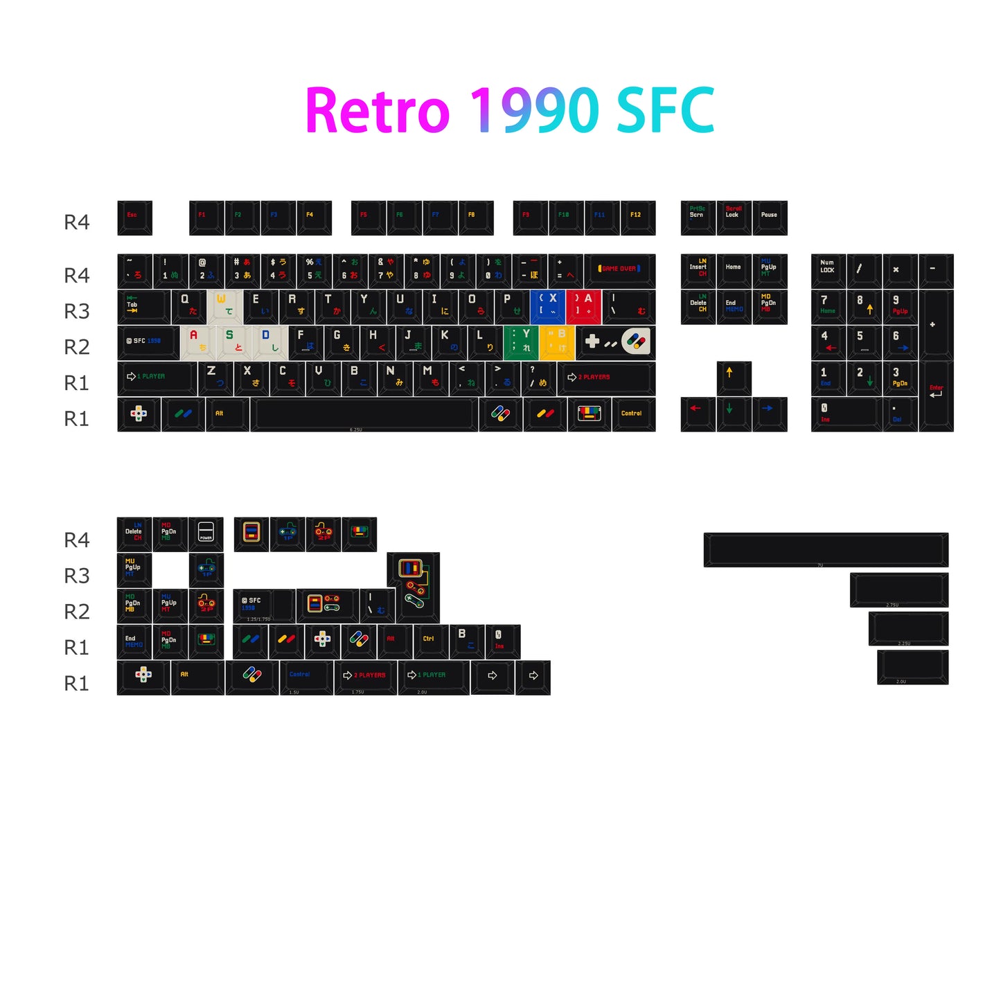 Super Famicom by Nintendo Keycap Set