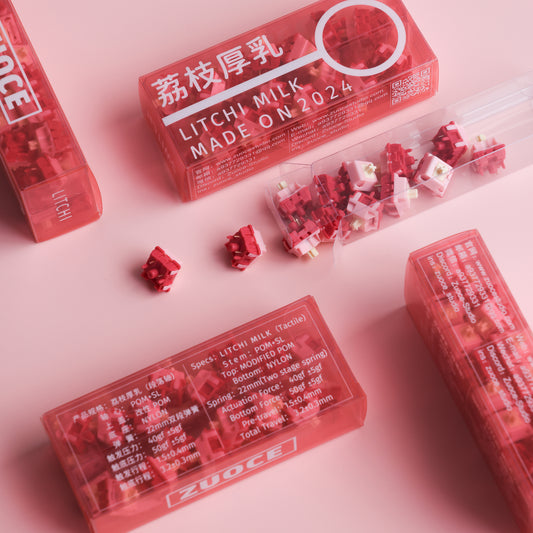 Zuoce Litchi Milk (30 броя в кутия) Суичове за Механична Клавиатура 5-pin - TypeHero