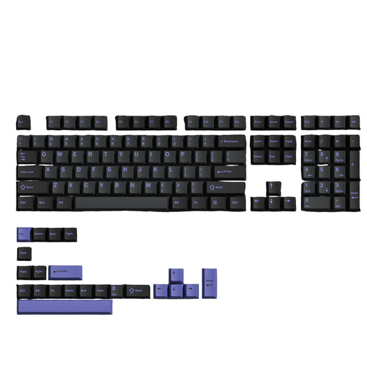 Night Shade PBT DoubleShot Cherry Profile Keycaps 130 броя Капачки за Механична Клавиатура - TypeHero