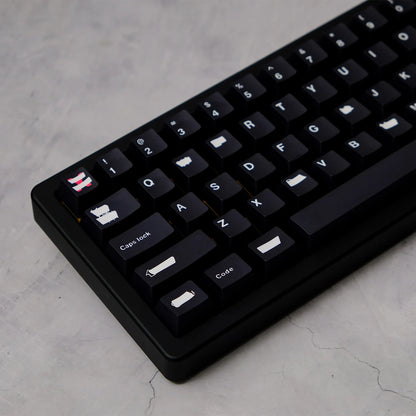 Redacted Black PBT Keycaps Doubleshot 150 броя Капачки за Механична Клавиатура - TypeHero