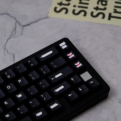 Redacted Black PBT Keycaps Doubleshot 150 броя Капачки за Механична Клавиатура - TypeHero