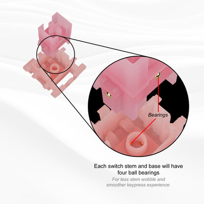 WS Pearl Linear Switches with Ball Bearings Суичове за Механична Клавиатура с Лагери (кутия х35 броя) - TypeHero
