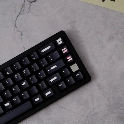 Redacted Black PBT Keycaps Doubleshot 150 броя Капачки за Механична Клавиатура - TypeHero