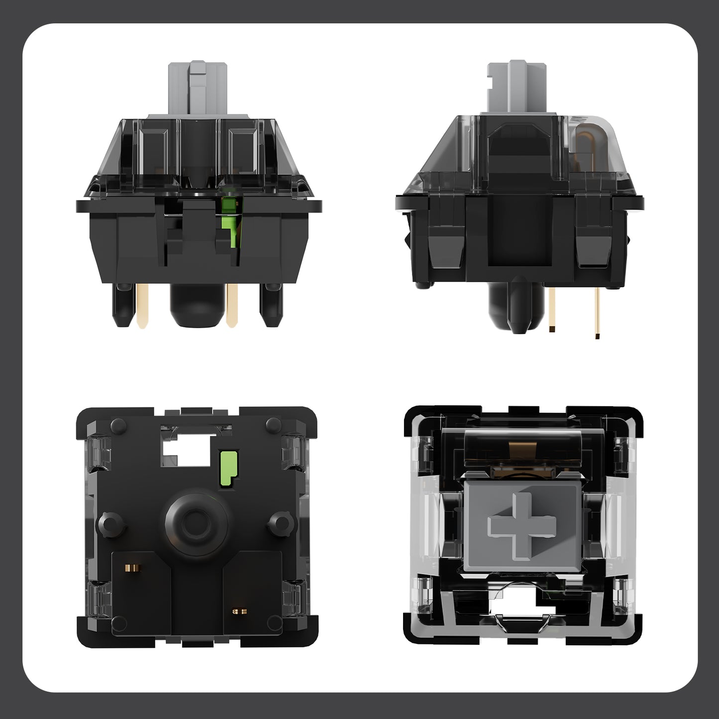 Yunzii Onyx Clicky Switch Кликащ Суич за Механична Клавиатура (кутия 35 броя) - TypeHero