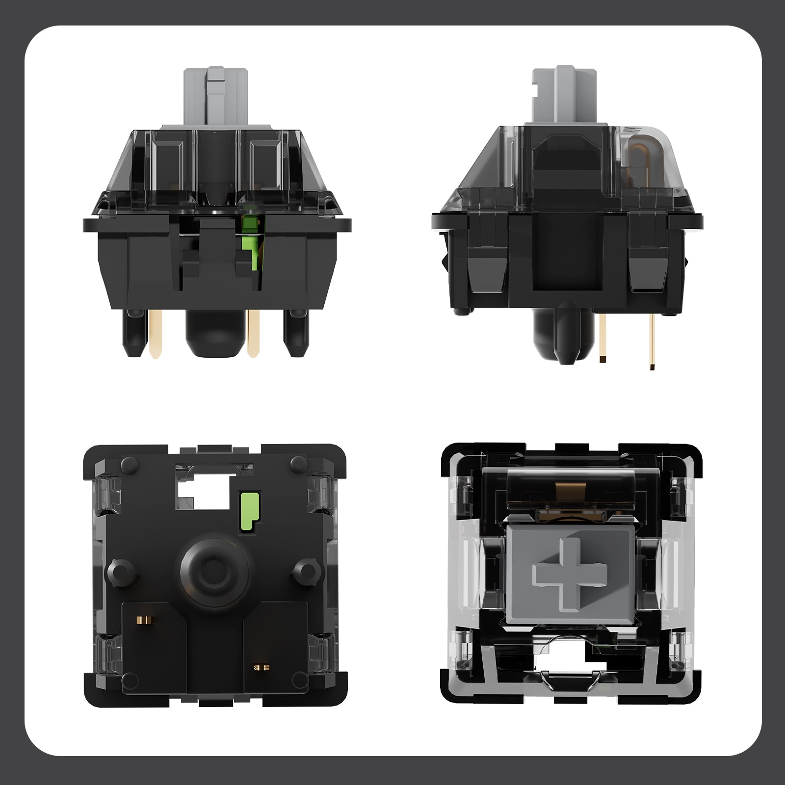 Yunzii Onyx Clicky Switch Кликащ Суич за Механична Клавиатура (кутия 35 броя) - TypeHero