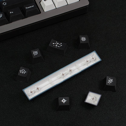 Galaxy PBT Keycaps Set Cherry Profile Капачки 129 броя - TypeHero
