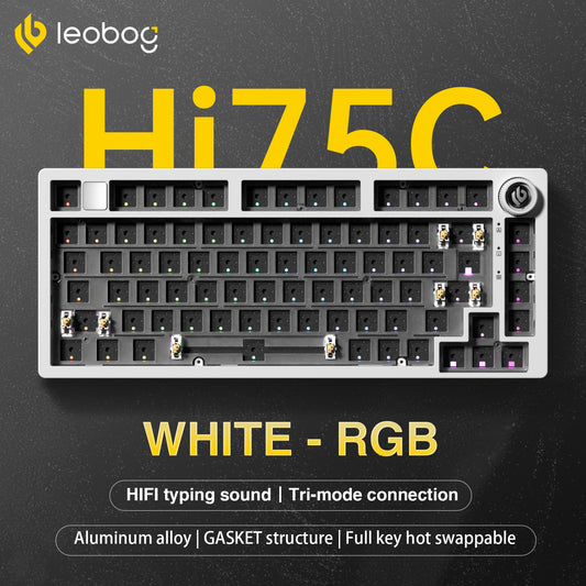 Leobog HI75, 75% Compact Aluminum Mechanical Keyboard with Aluminum Volume Knob