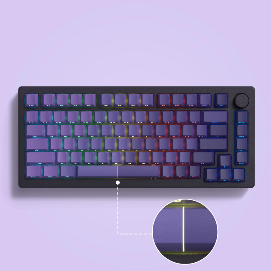 Purple Gradient PBT Doubleshot Cherry Капачки за Механична Клавиатура