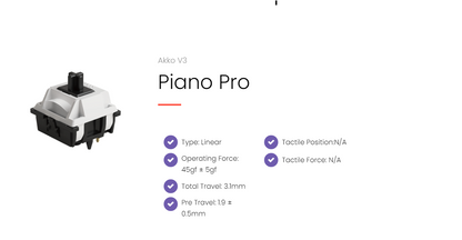 Akko Piano Pro v3 Суичове (x45 броя) за Механична Клавиатура 5-pin - TypeHero