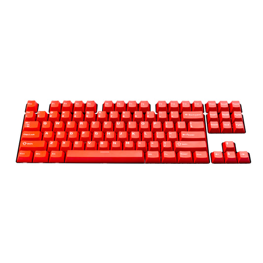 White on Red PBT Doubleshot Cherry Капачки за Механична Клавиатура