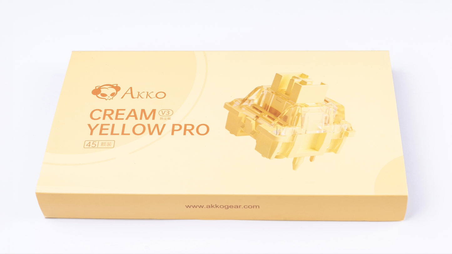 Akko Creamy Yellow Pro v3 Суичове (x45 броя) за Механична Клавиатура 5-pin